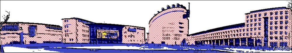 panoramique de La place des droits de l homme et du citoyen: la place des droits de l homme et du citoyen - V 1 - Roy Lichtenstein